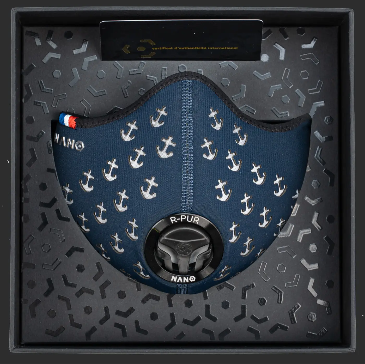 image 3D du masque R-PUR bleu ancre