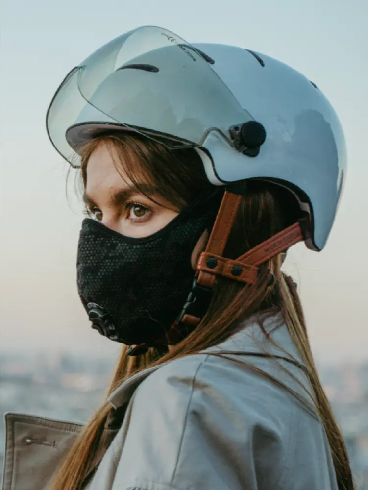 anti pollution motorcycle helmet Pyrotect PROSPORT Side Forced Air RACE - X-Large diesel particles Premium Filter Mask for Air