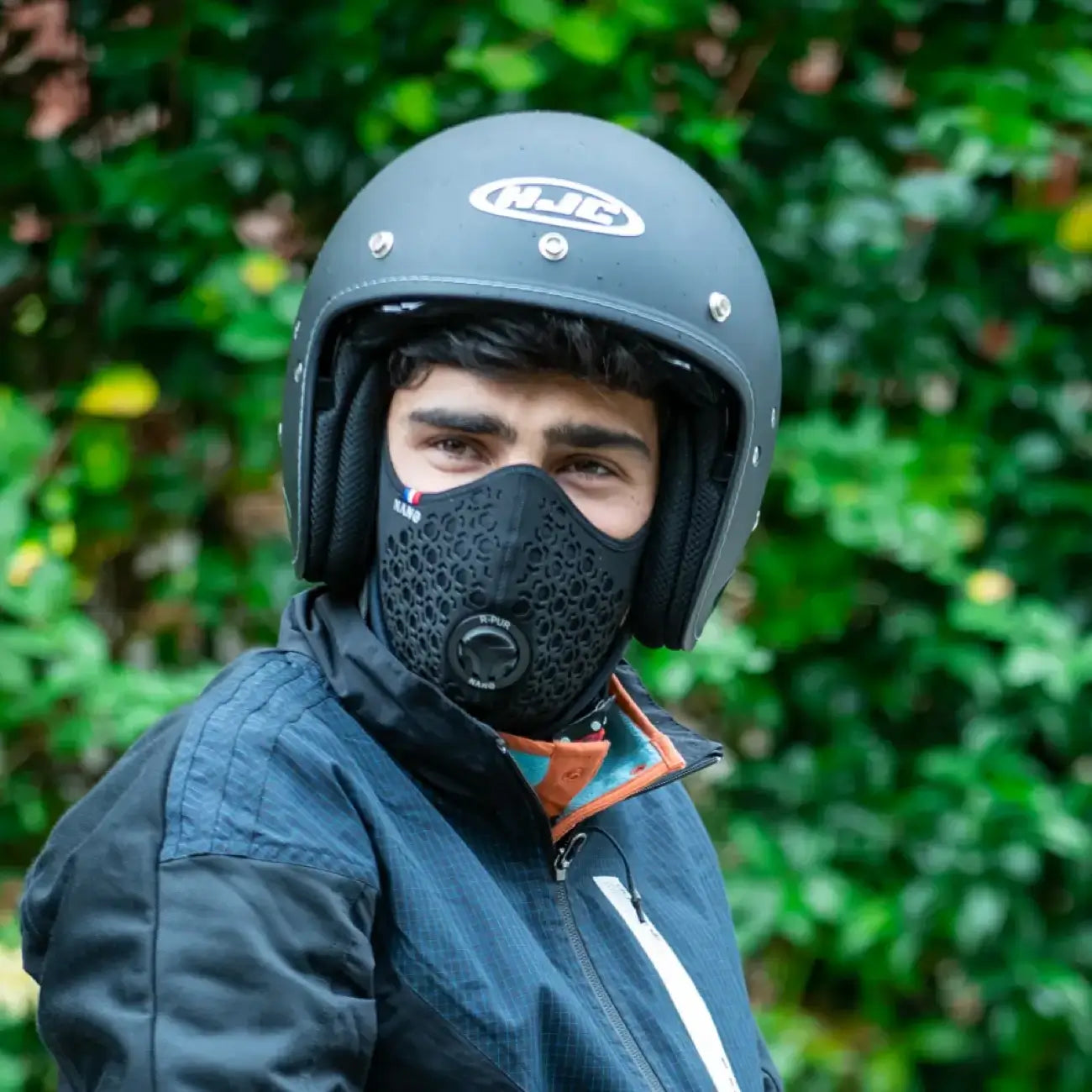  R-PUR - Nano Light Hexagone Motorcycle Half Face Mask - Anti- Pollution Filtered Mask - Breathable - Anti-Fog - Filter Included :  Automotive
